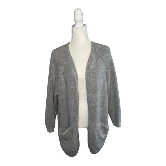 Ellos Gray Heavy Open Cardigan with Pockets Size Large - Picture 1 of 6